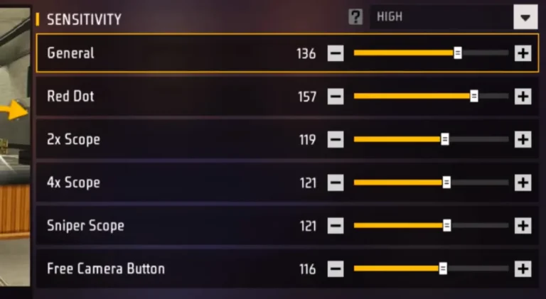 Free Fire Sensitivity Settings 2026 for better aim control